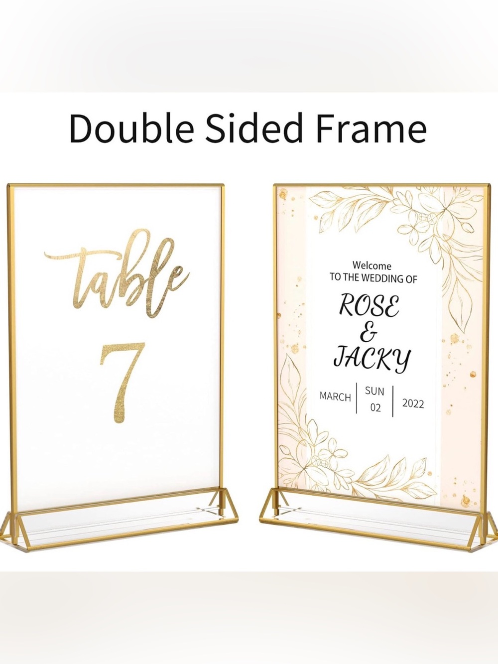 5X7 Acrylic Signs - 18 in total- Double Sided PERFECT for your Wedding or Event